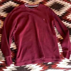 mens polo ralph lauren sweater/pullover maroon red